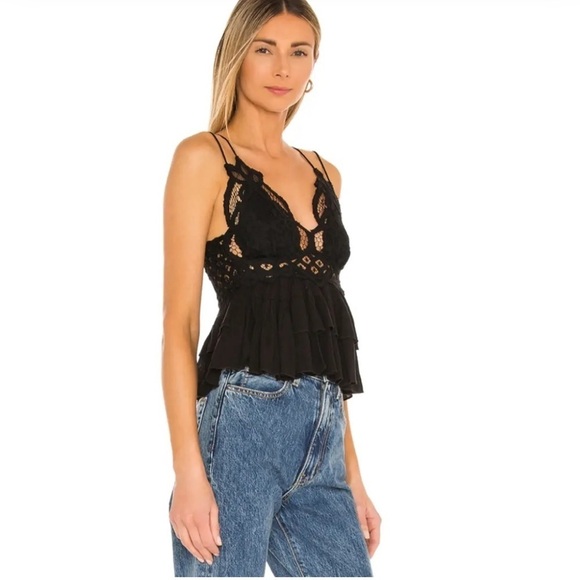 Free People Adelle Cami Lace Ruffled Tank Top - Picture 3 of 15